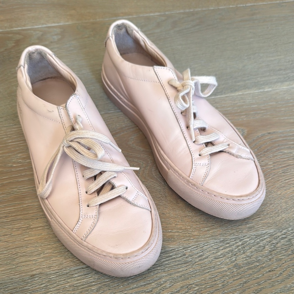 Common Projects Women's Blush Leather Sneakers